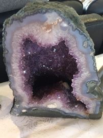 Amethyst geode cathedral cut