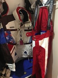 Spyder brand men's ski jacket- size large and snow pants