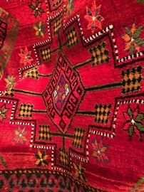 Amazing beautiful area rug from Russia. Handmade Kazak Rug
