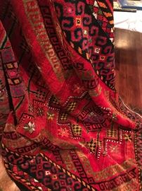 Amazing beautiful area rug from Russia. Handmade Kazak Rug