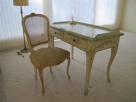 Painted desk and chair