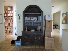 LOT of Sotheby's Auction catalogs, Interesting carved cupboard