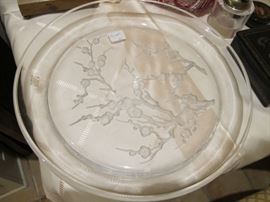 Large glass platter