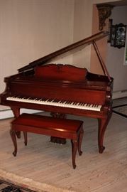 Beautiful Antique Baby Grand Piano