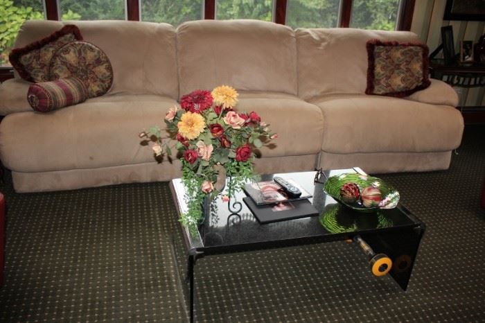 Sofa, Accent Pillows, Floral Decorative and more