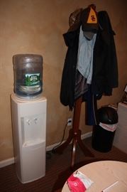 Water Cooler and Hat Rack