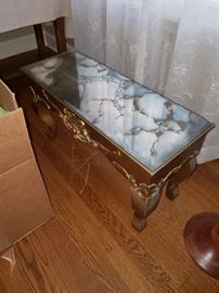 mirrored top small table
