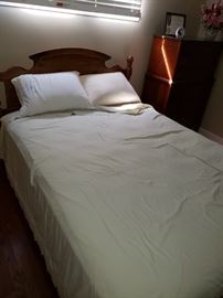A queen size bed 
