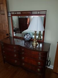 Beautiful Dixie Furniture Co dresser.  With a super mirror. 