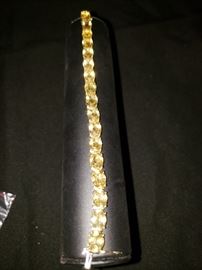 10K gold citrine bracelet 