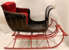 HORSE DRAWN WOOD SLEIGH, H 55", W 42", L 77"
Lot # 0026