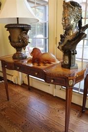 Mahogany & Satin Wood Game Table