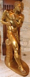 Large Gilt Bronze Athlete
