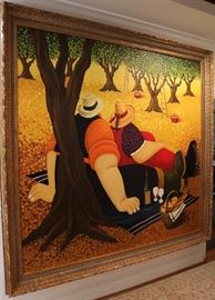 Lowell Herrero Oil on Canvas.  Purchased from Spago Restaurant when it was renovated.