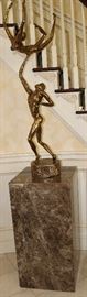 Bronze Statue of Dancers, Granite Pedestal