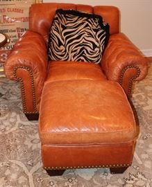 Pair of Leather Club Chairs