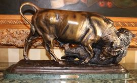 Bronze of Bear and Bull