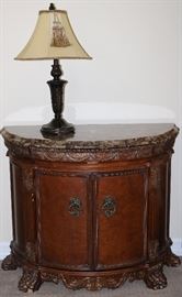 Pair of Demi-Lune Cabinets