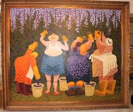 Herrero Painting, provenance Spago in Beverly Hills