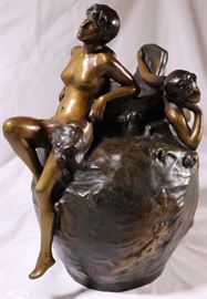 Bronze Art Deco Vase