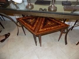 Italian Inlay Marquetry Tables, Set of 6