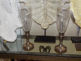 Antique Silver Oil Lamps