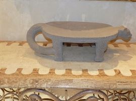 Pre-Columbian Stone Metate, Ceremonial Jaguar Metate
