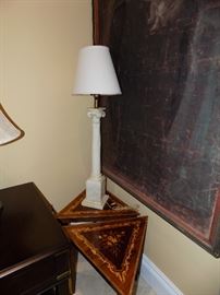 Marble Lamps, Pair of 2