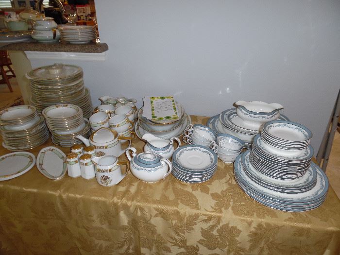 Bavarian china on the left side, Ansley china on the right side