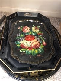 Hand painted trays