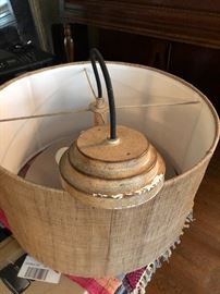 Neiman Marcus Burlap large 22” Chandelier