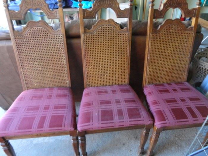 cane back chairs
