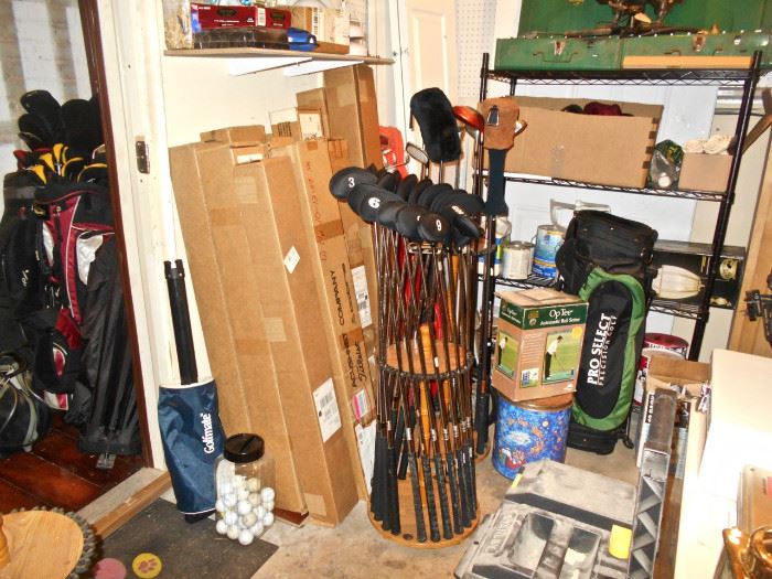 Golf Clubs Galore, Some New in Boxes