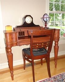 Walnut reproduction spinet desk - 1920's