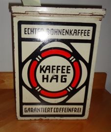 Kaffee Hag container - antique coffee container