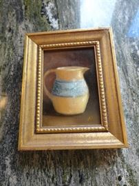 Small oil painting of pitcher - beautifully painted