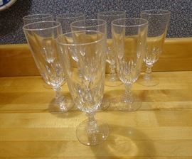 Set of eight wine glasses