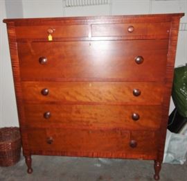 Beautiful Empire dresser in tiger maple - great condition.