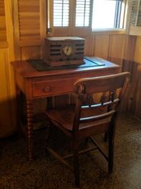 ANTIQUE DESK WITH CHAIR