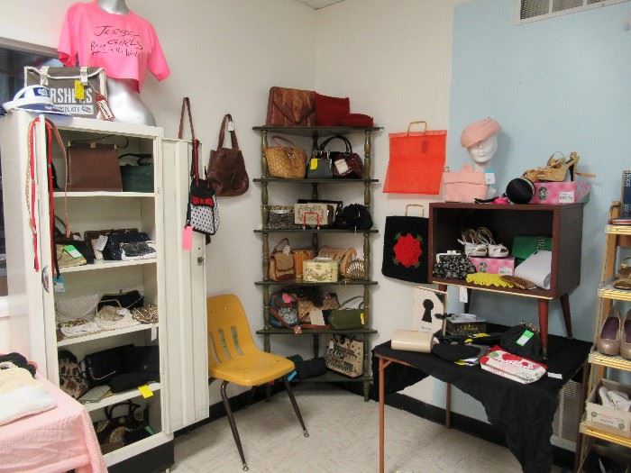 Loads of  Vintage handbags, clutches, purses, totes accessories