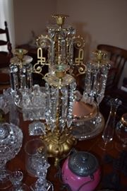 Rare and Beautiful is this very Heavy Quality Crystal Candelabra 