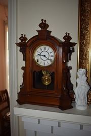 Victorian Walnut/Cherry Mantle Clock