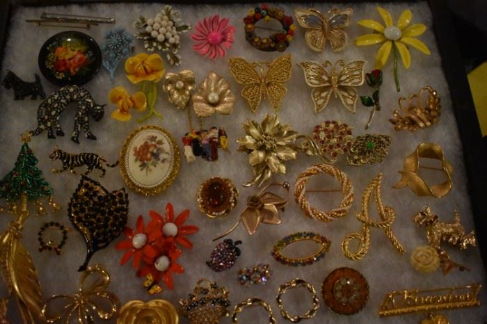 Just a Fraction of the Wonderful Collection of Brooches and Pins in this Estate!