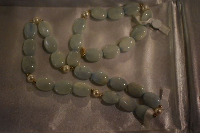 Gorgeous Stone Necklace and Matching Bracelet! Sure to bring a smile on Christmas Morning!