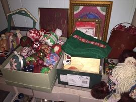 Large Collection of Vintage Holiday Decorations.