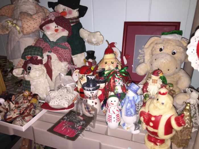 Large Collection of Vintage Holiday Decorations.