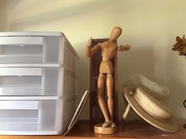 Organizer and Wooden Man.