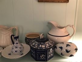 Blue and White Pottery.