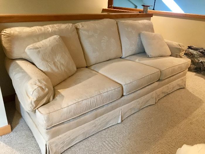 Cream textured sofa