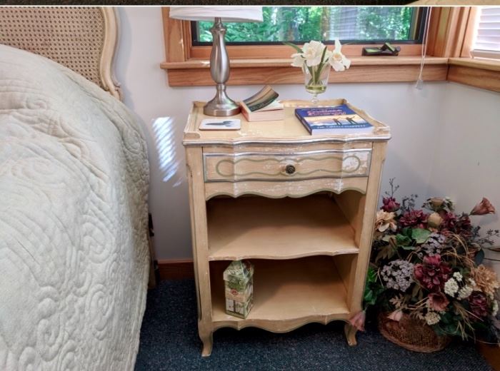 Elegant French Provincial Bedroom Set.  Luxury at its finest.  Take a peek at all the photos of this large bedroom set.  John Widdicomb Furniture